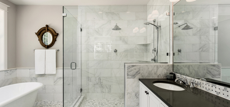 bathroom shower door installation in Newark