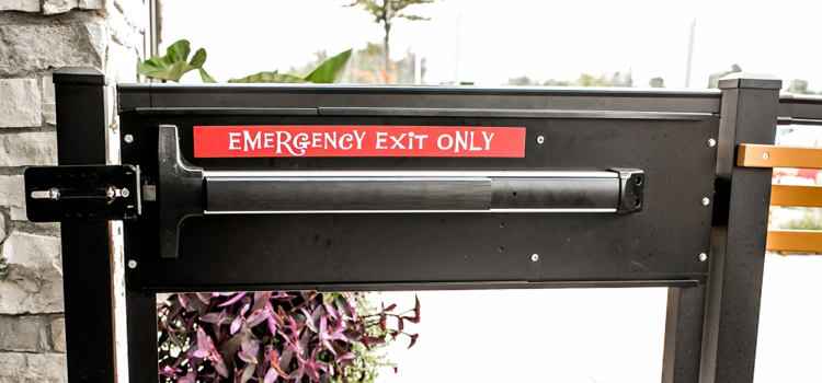 emergency push bar installation in Newark