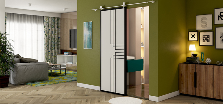 sliding bathroom door installation in Newark